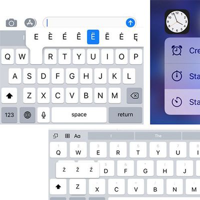 3d touch key flicks