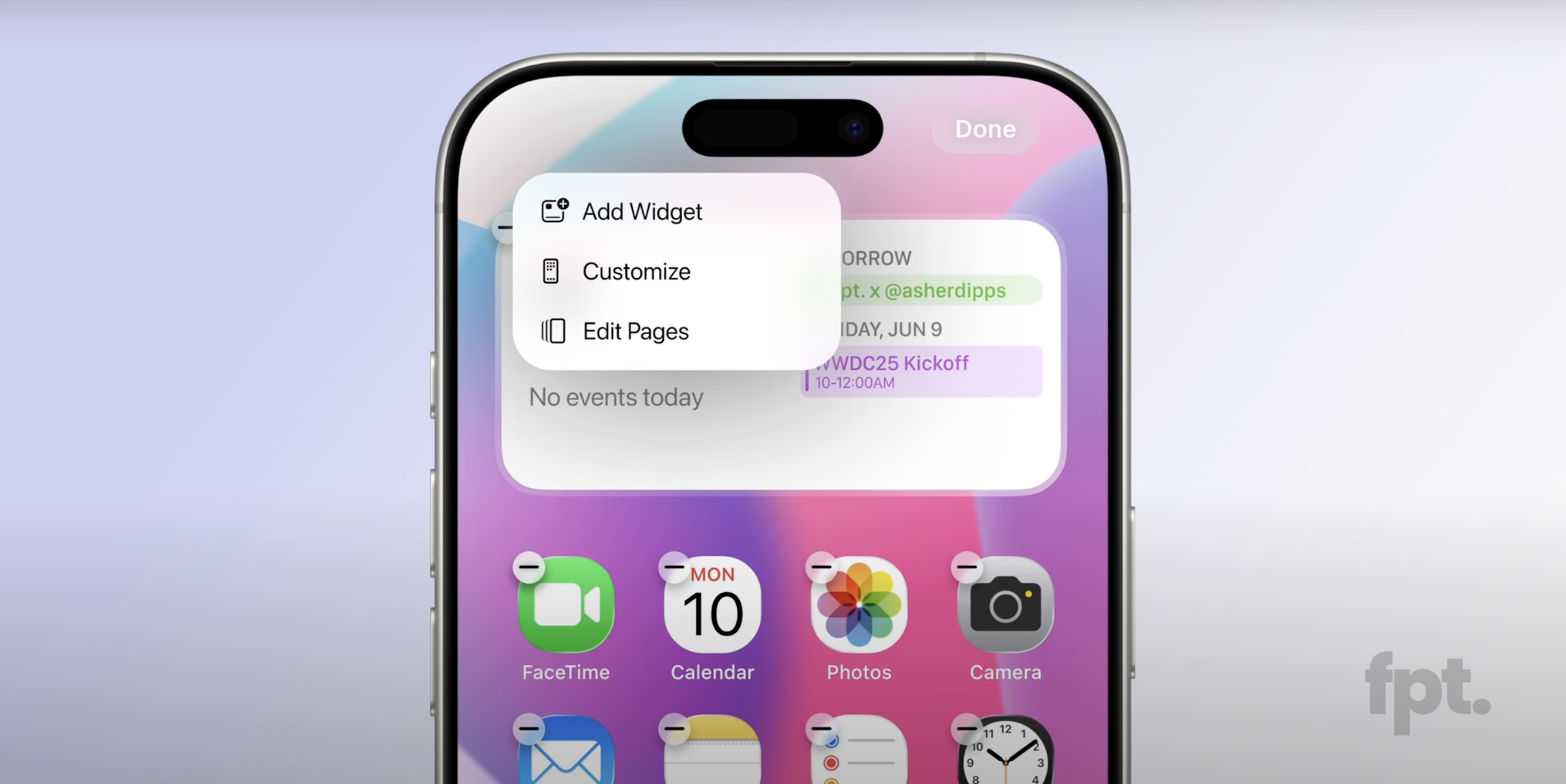 Alleged iOS 19 Menu Front Page Tech